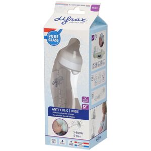 OTC SOLUTIONS difrax® Babyflasche S Glas Wide Weiss 0+ Monate 310 ml 0.31 l