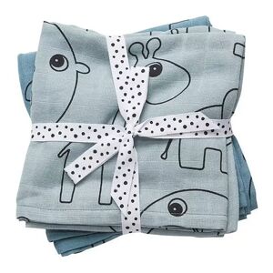 Done By Deer - Burp Cloth 2-Pack Co, One Size, Blau