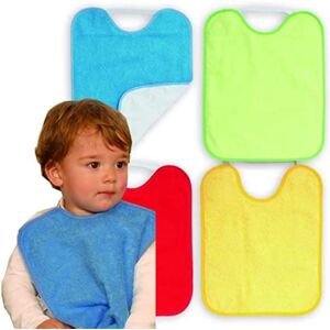 Ti TIN 4er-Pack wasserdichte Baby-Lätzchen 12, 32x36 cm, kräftige Farben   Baby-Lätzchen 18-24 Monate Unisex   wasserdichte Lätzchen