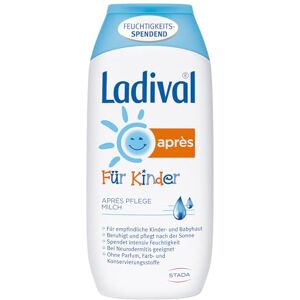 Ladival Kinder Après Lotion – Parfümfreie After Sun Lotion für Kinderhaut – intensiv pflegend und kühlend – ohne Farb- und Konservierungsstoffe – 200 ml