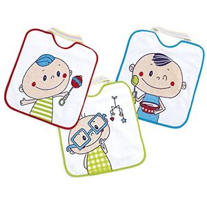 Ti TIN 3er Pack- Wasserdichte, Frottee Babylätzchen   Lätzchen für Babys und Kleinkinder ab 1 Jahr mit Elastischem Verschluss, Leicht zu Reinigen   100% Polyester
