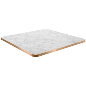 VEGA Tischplatte Marvani quadratisch; 68x68x2.5 cm (LxBxH); kupfer/weiss/marmoriert; quadratisch