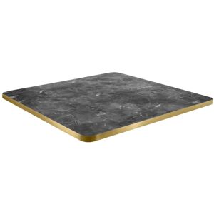 VEGA Tischplatte Marvani quadratisch; 68x68x2.5 cm (LxBxH); gold/schwarz/marmoriert; quadratisch