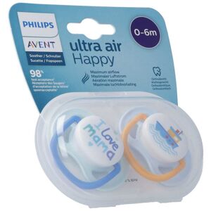 Philips Avent Schnuller ultra air collection happy 0-6M Boy Mama/Boot (2 Stück)