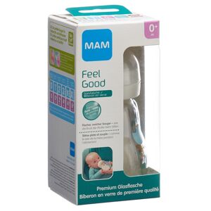 MAM Feel Good Glasflasche 170ml 0+ Monate ivory (1 Stück)