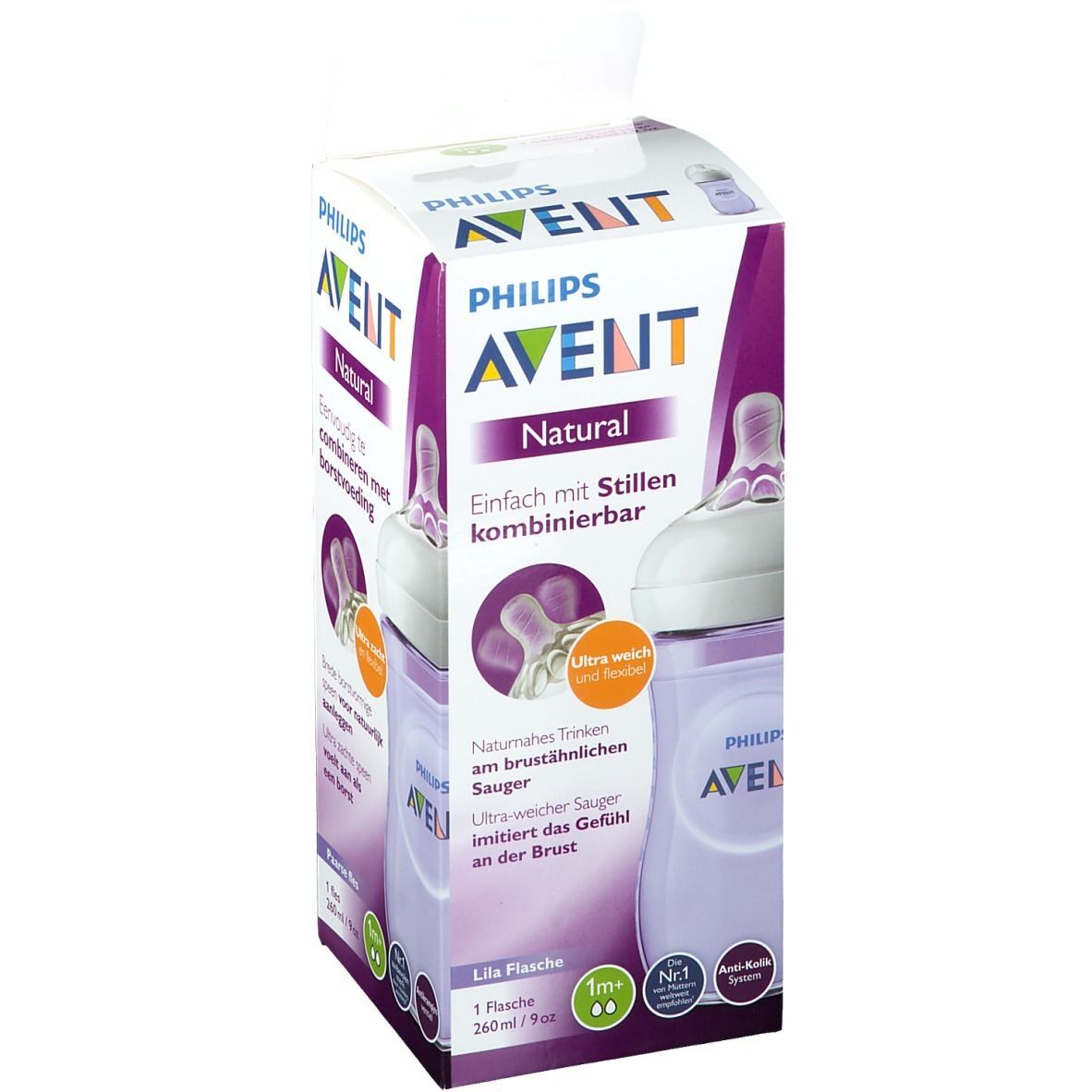 Avent Philips Avent Naturnah Flasche 260 ml Lila
