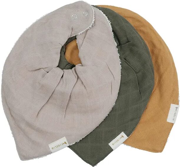 FABELAB Dreieckstuch BANDANA BIB 3er-Set in olive garden