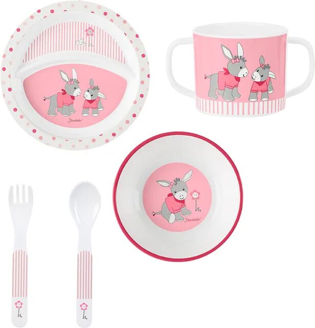 Sterntaler Kindergeschirr-Set EMMI GIRL 4-teilig in weiß/rosa