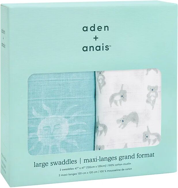 aden + anais Pucktuch NOW + ZEN (120x120) 2er-Set in mint/weiß