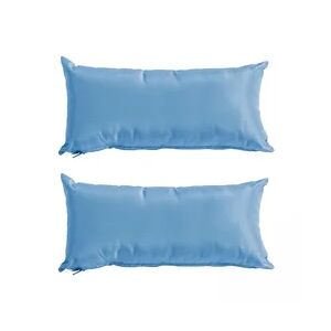 Oviala Business Set mit 2 kleinen Polyesterkissen blau 40x20x8 cm