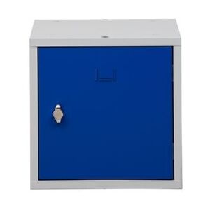 PROREGAL Würfelschrank Monkey   HxBxT 38x38x38 cm   Vorhängeschloss   Grau-Blau