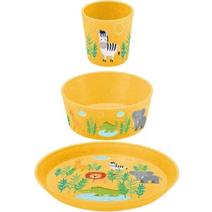 Koziol - Connect Kinder-Geschirrset Africa, organic yellow (3er-Set)