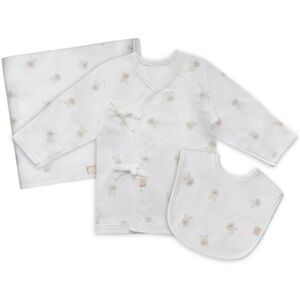 Board M Factory Baby & I Baby Jeogori + Pucktuch + Lätzchen-Set, Hase Beige, Koreanische Babyprodukte