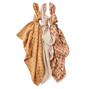 Vertbaudet 3er-Pack Baby Wickeltücher ETHNIC Oeko-Tex beige