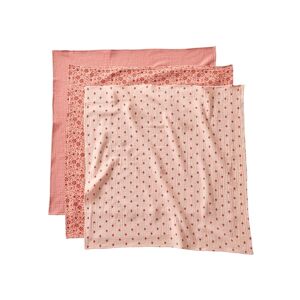 Vertbaudet 3er-Pack Baby Wickeltücher „Hippie Vintage“ Oeko-Tex rosa