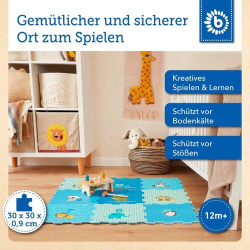 Bieco Puzzlematte Tiere für Kinder mehrfarbig