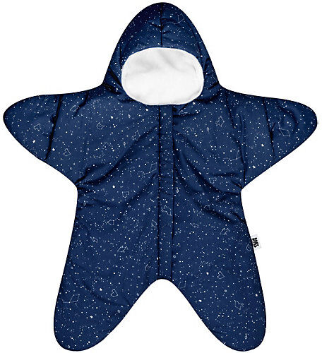 Baby Bites Winter-Schlafsack Star, marineblau, 81x74 cm