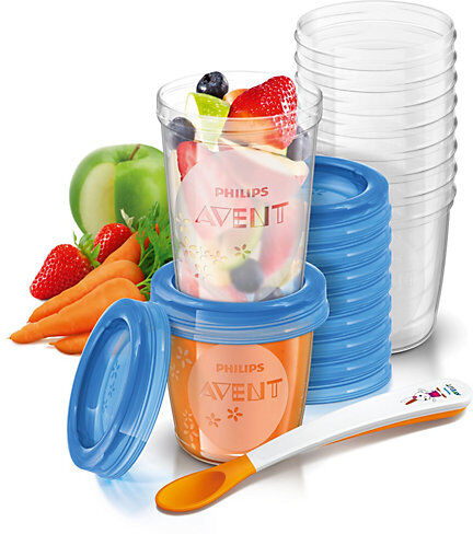 PHILIPS AVENT Aufbewahrungsbecher Babynahrung SCF721/20, 180 ml+240 ml farblos  Kinder