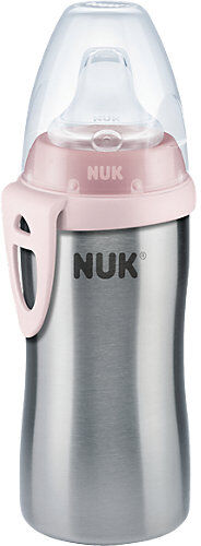 NUK Trinkflasche Active Cup, Edelstahl, rosa