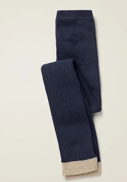 Mini Navy Fußlose Rippenstrumpfhose Baby Baby Boden, 110, Navy