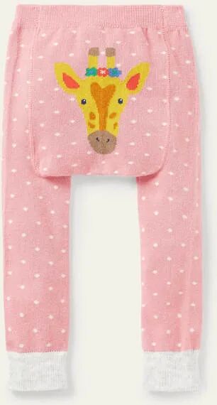 Mini Plum Blossom Giraffe Strick-Leggings Baby Baby Boden, 68, Pink