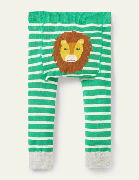 Boden Baumgrün/Naturweiß, Löwe Strick-Leggings Baby Baby Boden, 98, Green