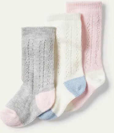 Mini Mehrfarbig Socken mit Lochstickerei im 3er-Pack Baby Baby Boden, 104, Multi