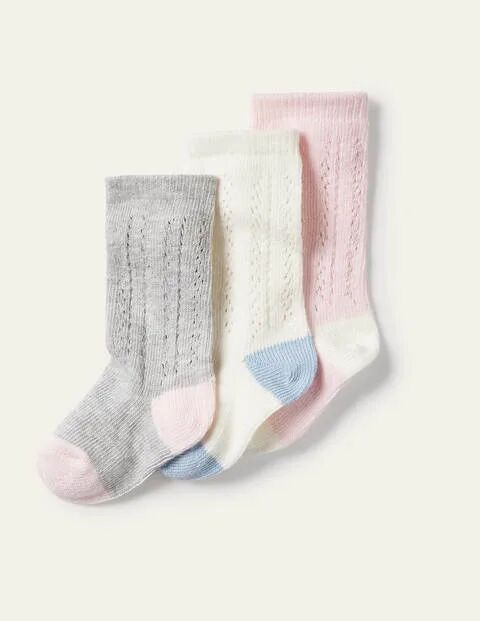 Mini Mehrfarbig Socken mit Lochstickerei im 3er-Pack Baby Baby Boden, 98, Multi