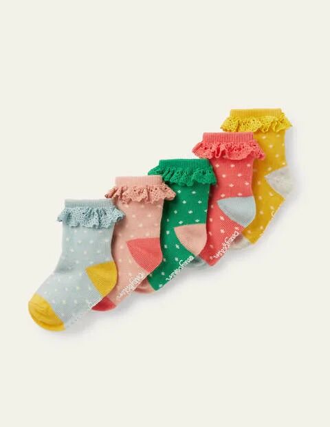 Mini Mehrfarbig Rüschensocken im 5er-Pack Baby Baby Boden, 80, Multi