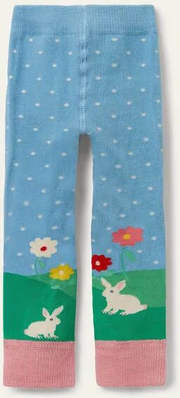 Mini Surfbrett-Blau, Häschenszene Strick-Leggings Baby Baby Boden, 62, Blue