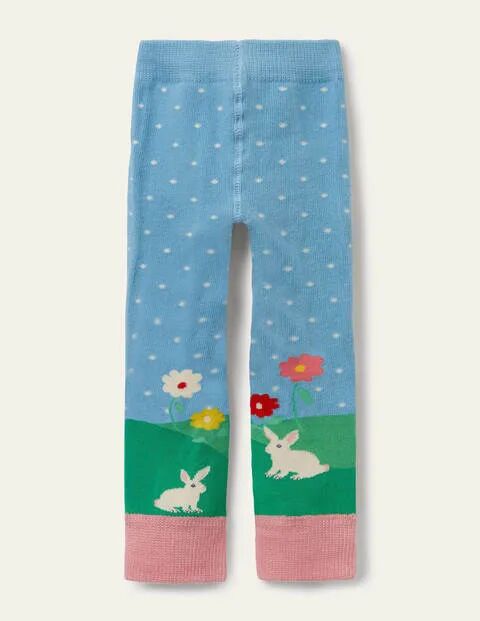 Mini Surfbrett-Blau, Häschenszene Strick-Leggings Baby Baby Boden, 92, Blue