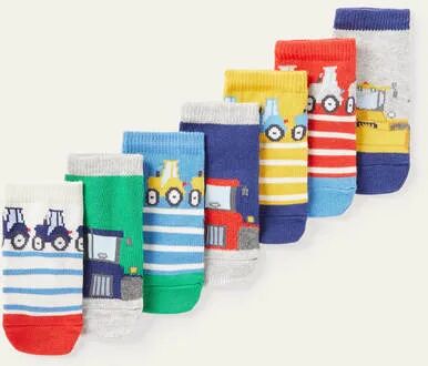 Boden Bunt, Traktoren Box mit Socken im 7er-Pack Baby Baby Boden, 98, Multi