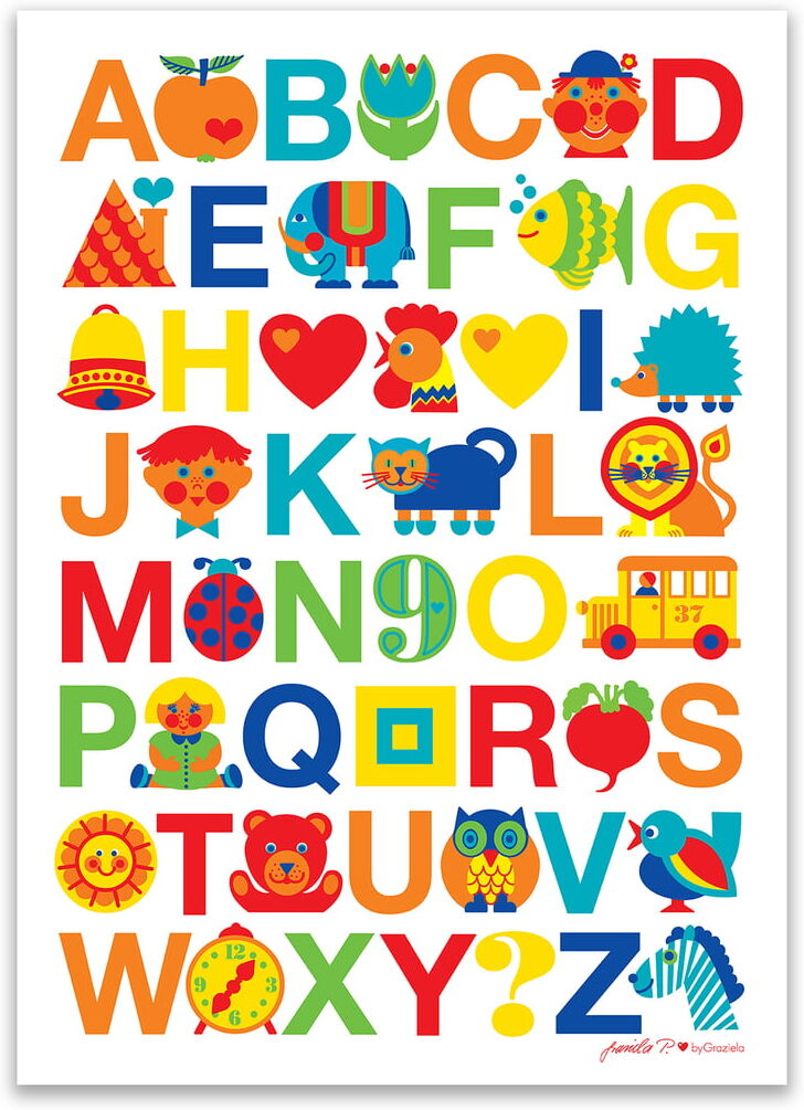 byGraziela - Poster ABC, 50 x 70 cm