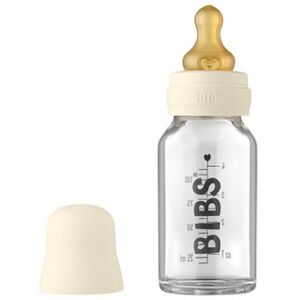 BIBS Sutteflaske - BIBS Baby Glass Bottle Complete Set Latex 110ml Ivory 1 stk