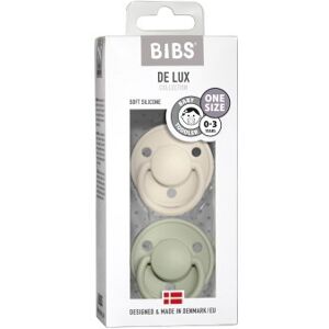 BIBS De Lux 2 PACK Silicone Ivory/Sage one size 2 stk BIBS sut