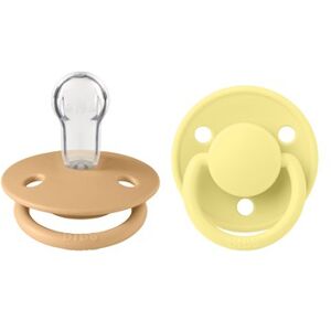 BIBS De Lux 2 PACK Silicone Onesize Desert Sand/Sunshine 2 stk BIBS sut