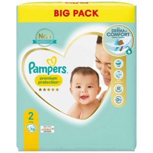 Pampers Premium Protection Str. 2 (4-8 kg) 76 stk.