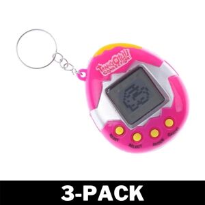 Tamagotchi - Retro elektronisk kæledyr - Pink 3-pak 3-Pack