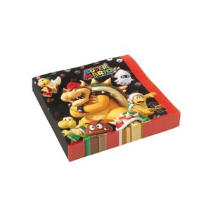 20-Pack Super Mario Bowser Servietter Multicolor one size