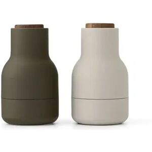 Audo Copenhagen Bottle Grinder Small 2-Pack H: 11,5 cm - Hunting Green/Beige/Walnut