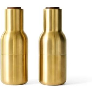 Audo Copenhagen Bottle Grinder 2-pack H: 20,5 cm - Brushed Brass/Walnut