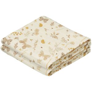 Cam Cam Stofbleer - 70x70 Cm - 2-Pak - Beige M. Blade/sommerfugl - Cam Cam - Onesize - Stofble