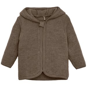 Huttelihut Cardigan - Uld - Dark Brown Melange M. Ører - Huttelihut - 56 - Cardigan