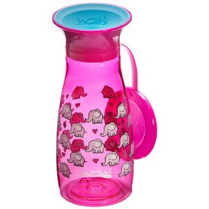 Wow Cup Drikkedunk - Mini - 350 Ml - Pink M. Elefanter - Wow Cup - Onesize - Drikkedunk