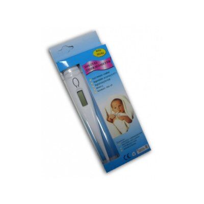Eurobatt Elektronisk termometer med LCD display, hvid