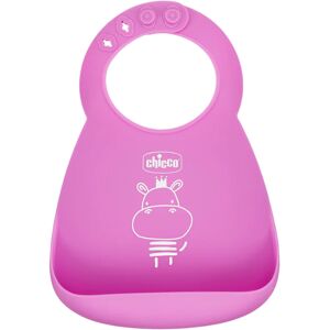 Chicco Babero Silicona Rosa 6M