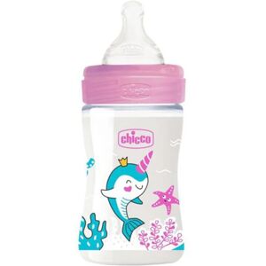 Chicco Well Being Biberón Silicona Flujo Lento Rosa 0M+150ml