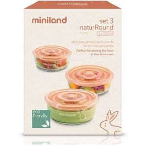 SET 3 RECIPIENTES VIDRIO NATURROUND BUNNY MINILAND 89271