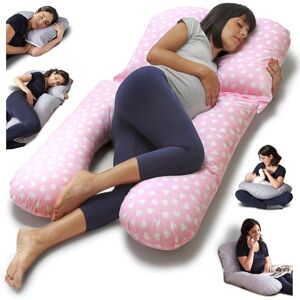 Niimo Gamma Almohada Embarazada Dormir y Cojin Lactancia Bebe Forma de U  Multiusos Fundas Cojin 100% Algodon Desenfundable y Lavable Relleno de  Poliester (Rosa-Corazon Blanco) - Compare precios con Kelkoo - (Febrero de  2024)