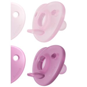 Lote de 2 chupetes para recién nacido Philips AVENT Soothie Corazón rosa claro liso